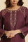 Purple Zari Embroidered Kurta