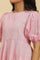 Pink Embroidered Western Peplum Top