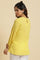 Yellow Embroidered Pintuck Top