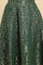 Dark Green Jacquard Flared Skirt