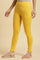 Yellow Cotton Ljersey Lycra Tights