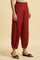 Maroon Geometric Printed Flared Kurta with Straight Pant Set
