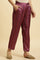 Purple Stripe Printed Satin Pants