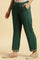 Green Embroidered Straight Pants