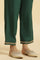 Green Embroidered Straight Pants