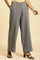 Grey Pin Tuck Trouser Pants