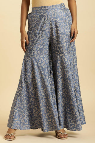 Blue Printed Festive Sharara