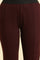 Maroon Solid Skinny Rayon Legging