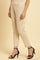 Beige Slim Fit Elasticated Western Pants