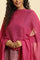 Pink Chiffon Dupatta With Golden Mukaish Highlight