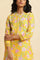 Bright Yellow Floral Printed Kurta & Pants Set