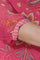 Pink Floral Printed Chiffon A-Line Kurta and Tights Set