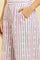 Purple And White Stripe Schiffli Peplum Top And Pants Set