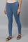 Ice Blue Solid Skinny-fit Denim Jeggings with Slip-On Closure