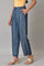 Blue Plus Size Denim Narrow Pants
