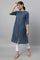 Blue Printed Cotton kurta & Trousers Set