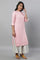 Baby Pink Solid kurta & Culottes Set