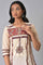 Ecru Printed Straight Summer Plus Size kurta