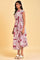 Red Abstract Printed Flared Vacay Dress