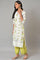 Plus Size Ecru Floral Printed Cotton kurta