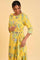 Yellow Printed Angrakha Jumpsuit