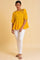 Yellow Embroidered Peplum Top