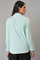 Light Blue Western Button-Down Top