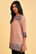 Light Pink Printed Western Top