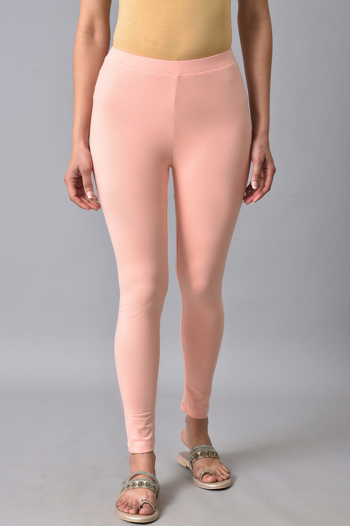 Peach Cotto Jersey Tights