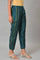 Teal Multi-Coloured Stripe Print Pants