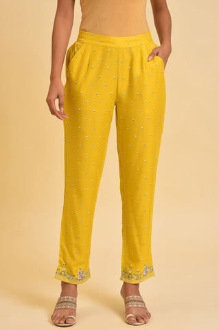 Yellow Slim Pants