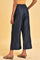 Blue Denim Tencel Pleated Pants