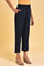 Dark Blue Straight Western Pants