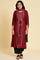 Red Mock Layer kurta Set