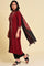 Red Mock Layer kurta Set