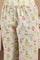 White Floral Printed Pure Cotton Straight Kurta and Pants Co-ord Set