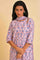 Pink Floral Printed kurta, Pants & Dupatta Set