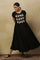 Black Modal Flax Applique  Dress