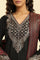 Black Embroidered Velvet Winter Kurta, Pants And Shawl Set