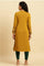 Yellow Geometric Printed Winter Kurta And Tights Set