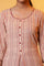 Almond Beige Stripe Flared Kurta