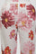 White Bold Floral Printed Kurta And Pants Co-Ord Set