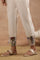 White Floral Printed A-Line Kurta, Pants And Dupatta Set