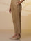 Beige Stripe Printed Straight Kurta and Pants Set