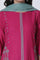 Dark Pink A-Line Embroidered Kurta, Culottes And Dupatta Set