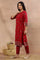 Pink Floral Printed Layered Kurta And Pants Set