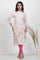 Pink Floral Printed Kurta And Tights Set