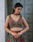 Georgette Lehenga with Heavy Floral Print Blouse & Multicolor Cutdana Work