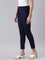 Women Solid Navy Cotton Pencil Pant