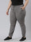 Women Solid Cotton Medium Grey Cuffed Joggers